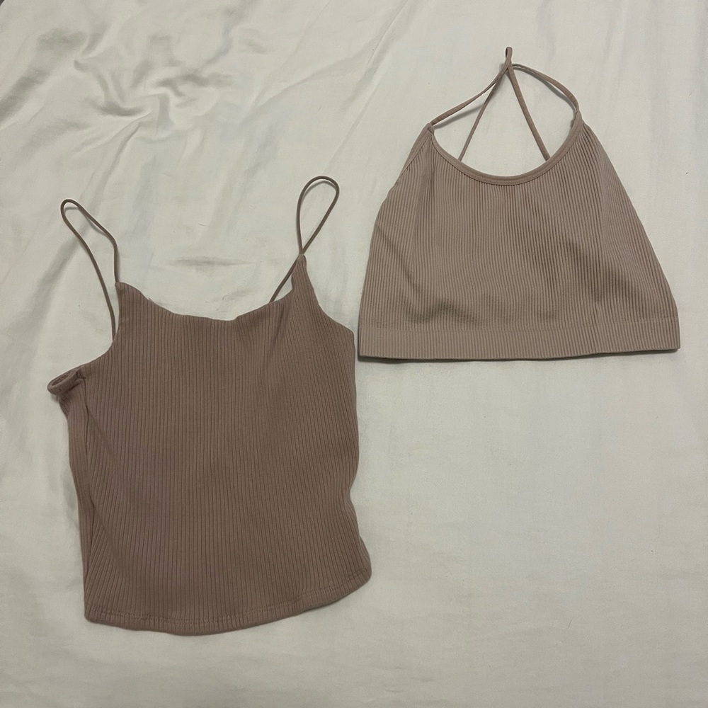 2 ribbed tank tops!